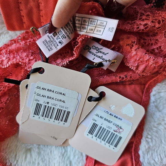 RARE Agent Provocateur Lolah Coral Set - Picture 4 of 4
